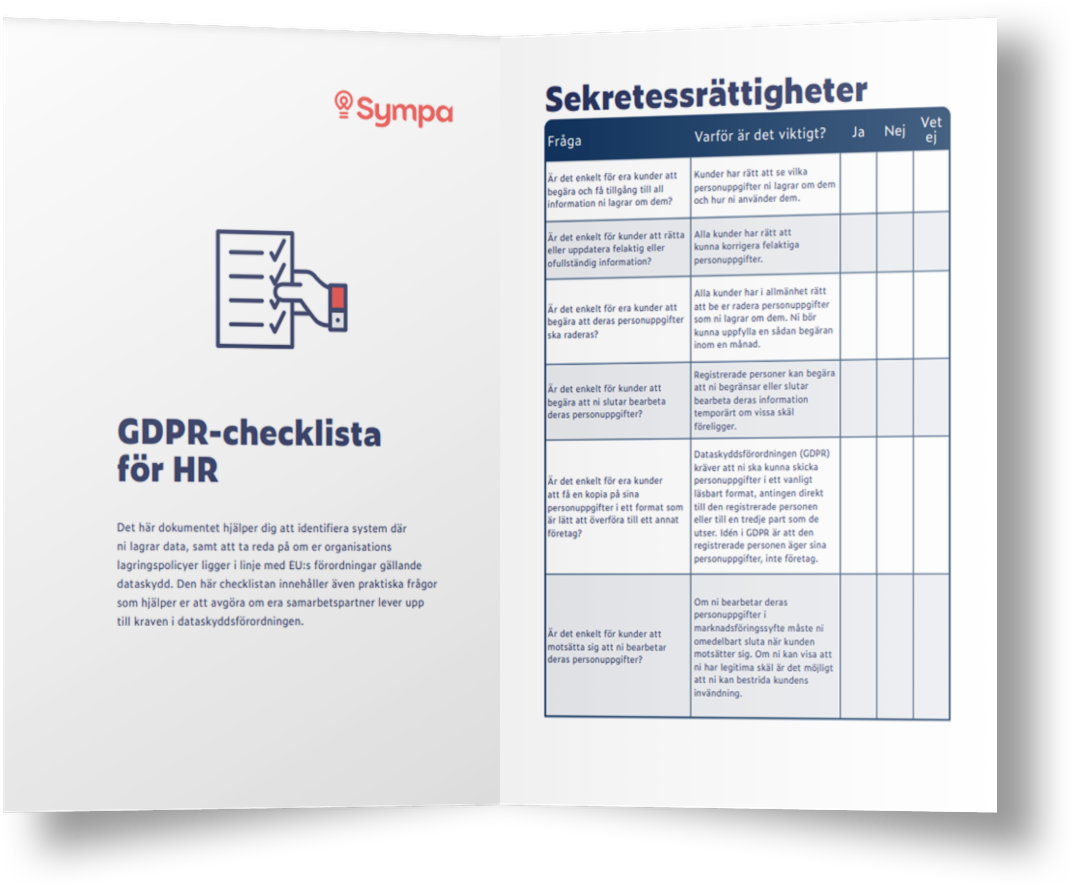Mockup GDPR Checklist SE